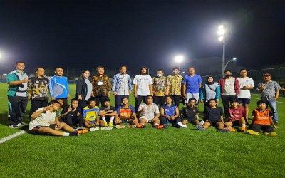 Kegiatan coaching klinik Ekskul Sepak Bola SMK Remaja Pluit